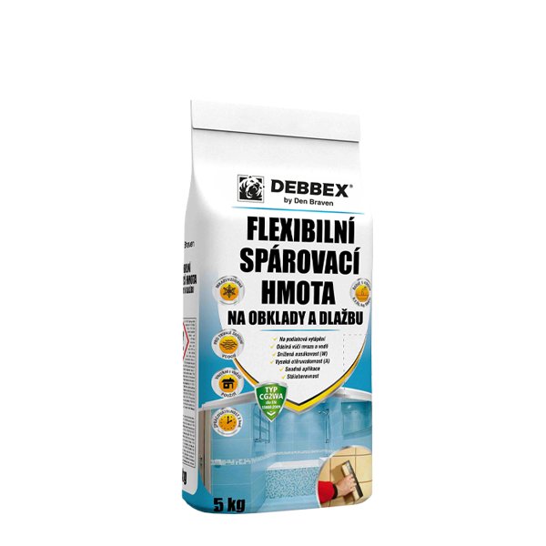 Den Braven Flexi spár.hmota na obklady a dlažbu tmavě hnědá 5kg 473648
