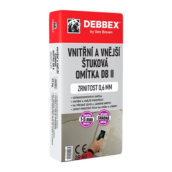 Den Braven Vnitřní a vnější štuková omítka DB II 25kg
