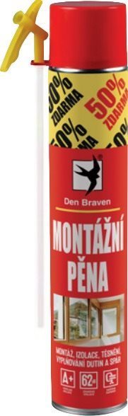 Den Braven Montážní pěna trubičková RL 500+250ml ZDARMA