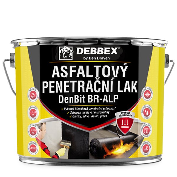Den Braven Asfaltový penetrační lak BR-ALP- 9 kg DenBit - plech