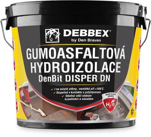 Den Braven Gumoasfaltová hydroizolace DISPER DN - 10 kg DenBit