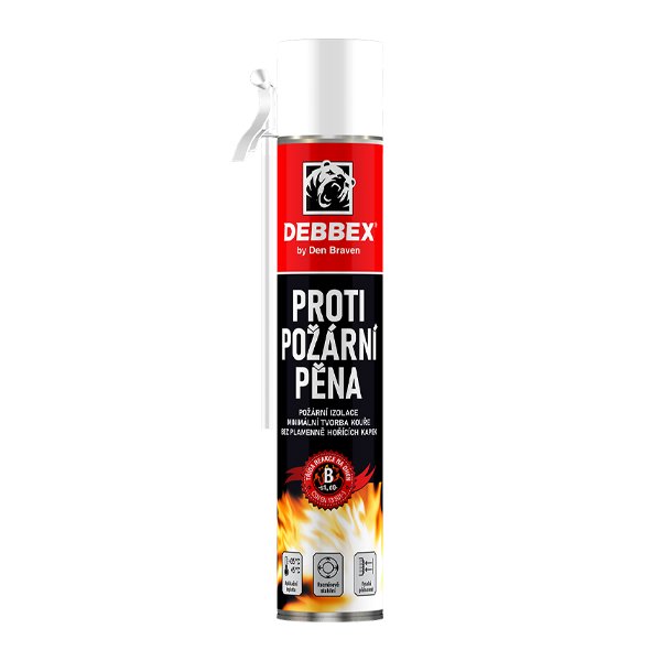 Den Braven Protipožární pěna trubičková 750ml RP červená