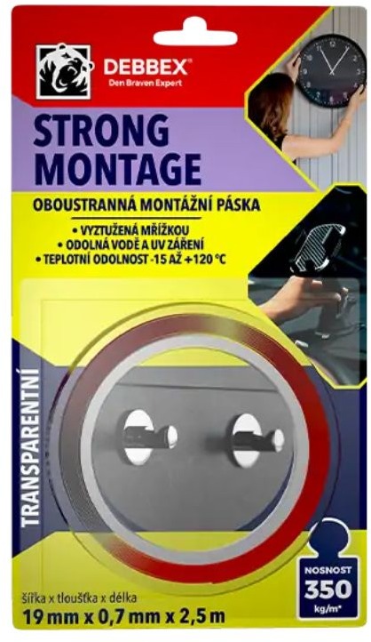Den Braven Oboustranná montážní páska STRONG MONTAGE 19mm x 0,7mm x 2,5m