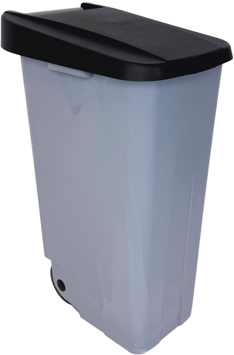 Denox Odpadkový koš RECICLO na tříděný odpad 110 l, černé víko, plastový s kolečky