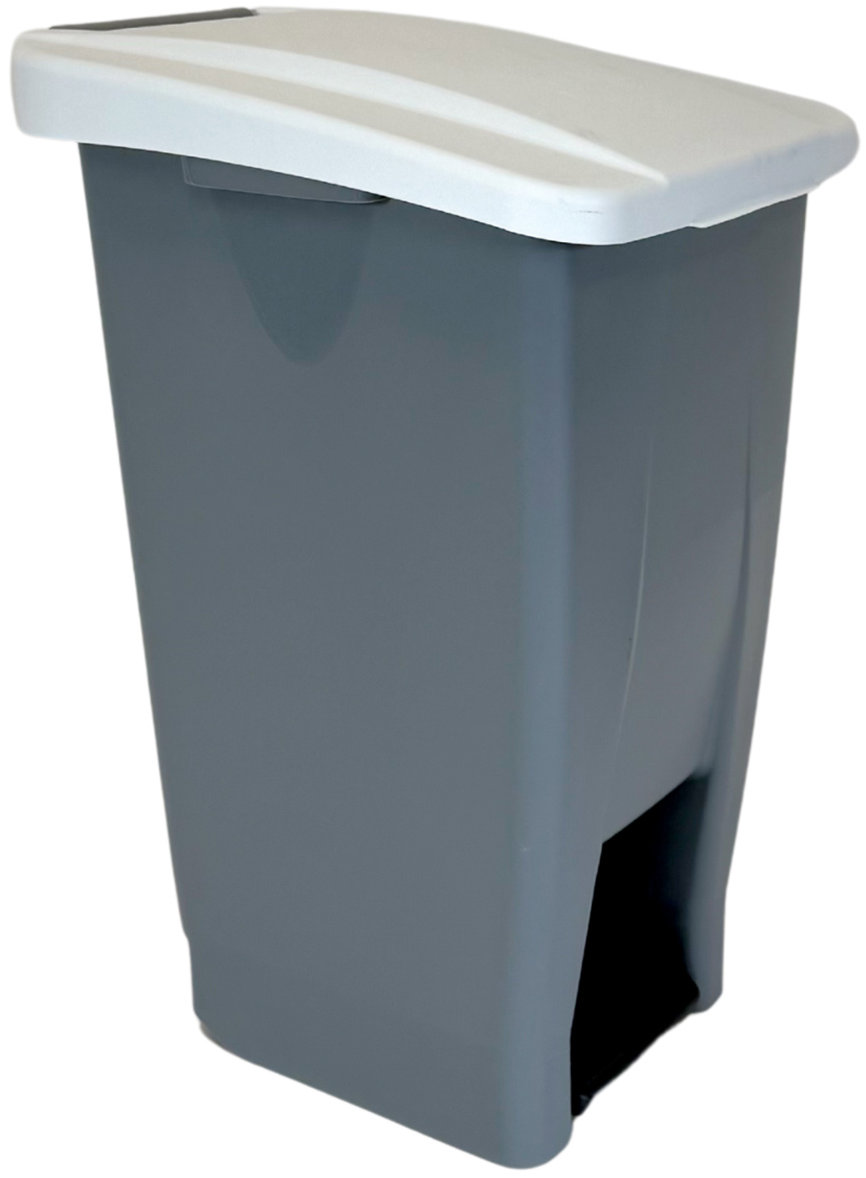 Denox Nášlapný odpadkový koš GASTRO 60 l, bílé víko, plastový s kolečky