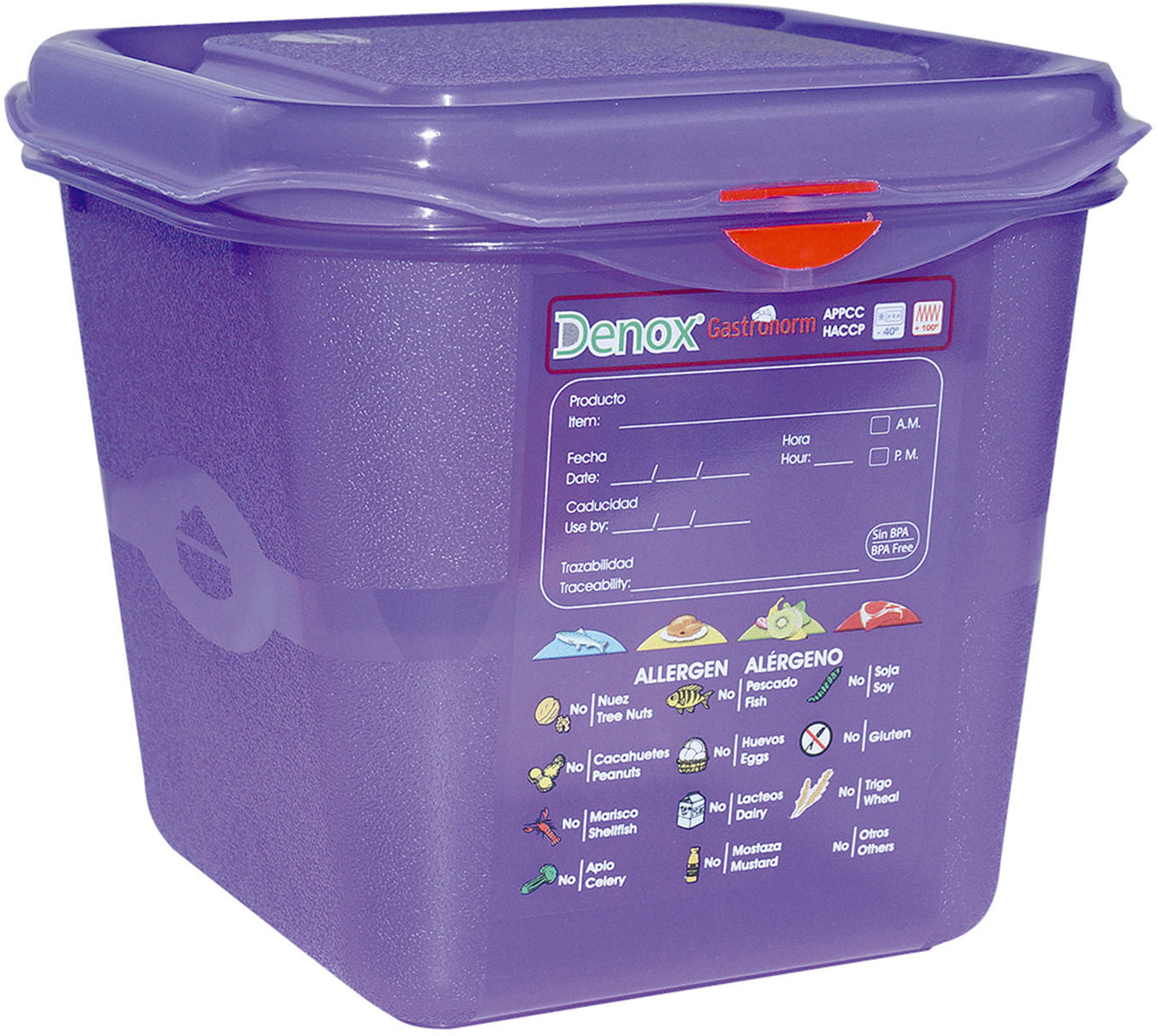Denox GN1/6 s víkem GASTRONOX ALLERGEN, 2,6 l, vzduchotěsná
