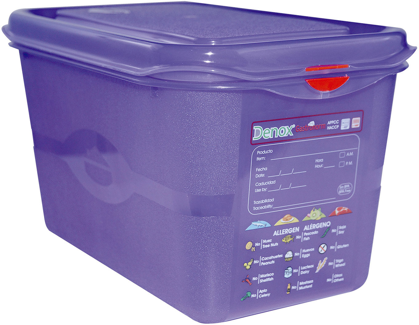 Denox GN1/4 s víkem GASTRONOX ALLERGEN 4,3 l, vzduchotěsná