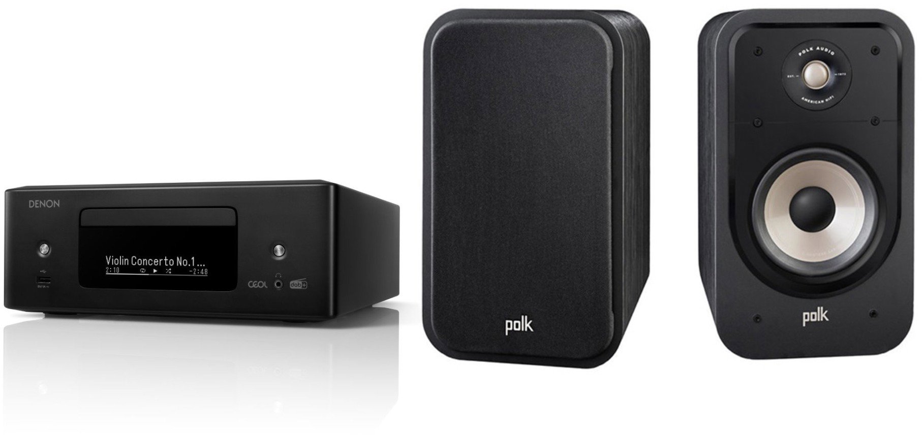 Denon RCD-N12 DAB CEOL černý + Polk Audio Signature S20e Black