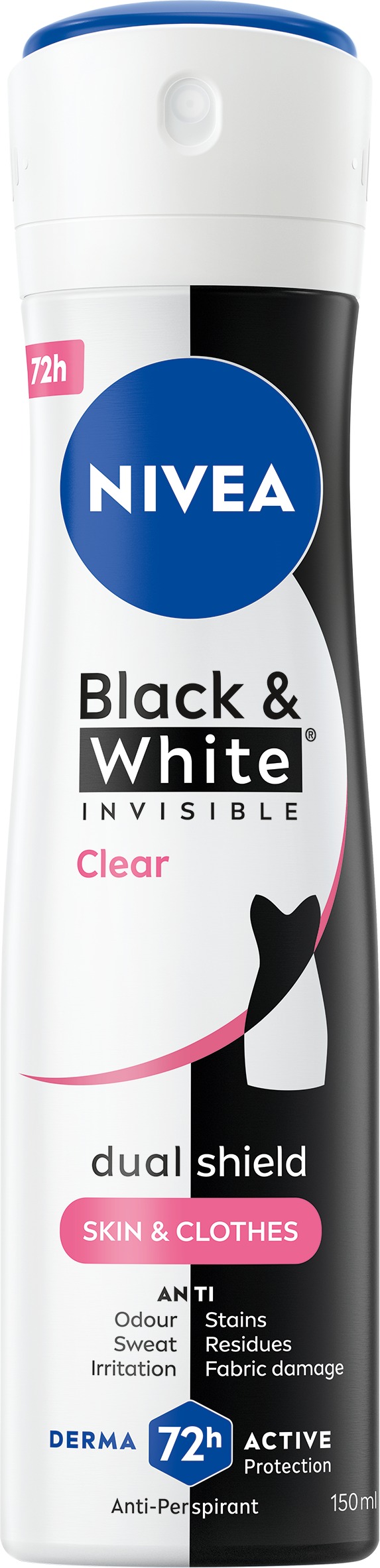 NIVEA Black & White Invisible Clear 150 ml