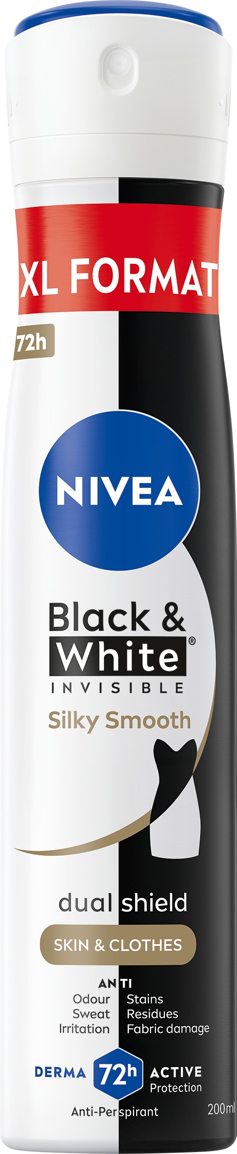 NIVEA Black & White Invisible Silky Smooth 200 ml
