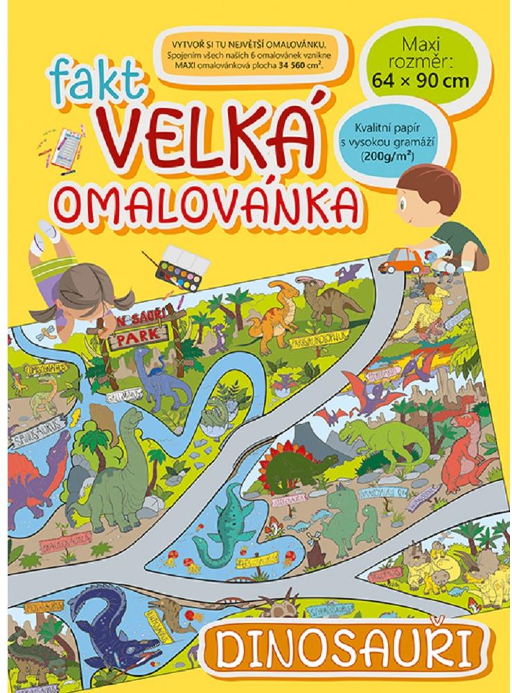 Fakt velká omalovánka - Dinosauři (64 × 90 cm)