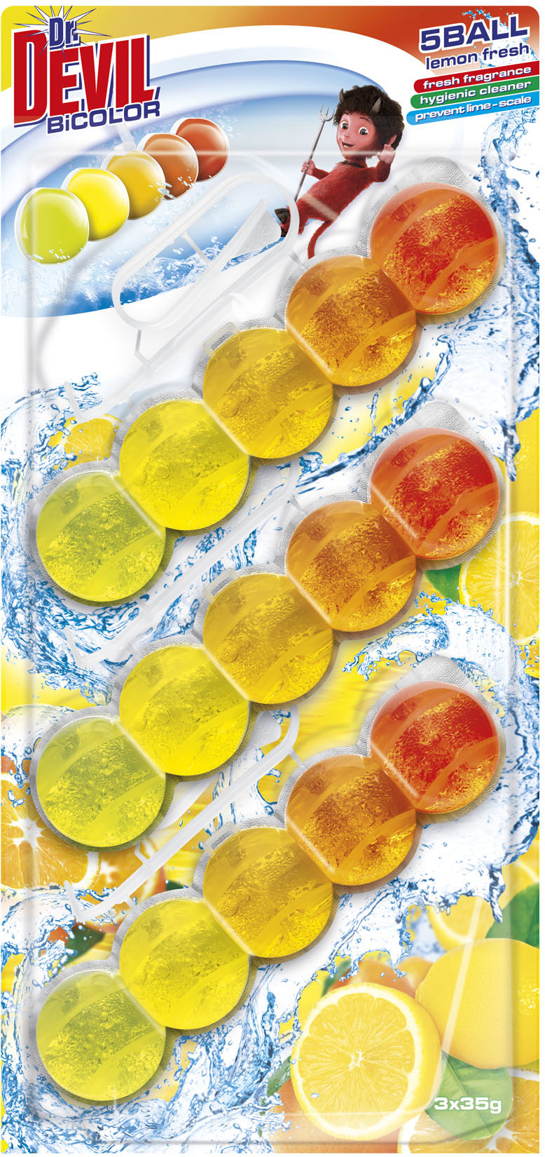 Dr. DEVIL Bicolor 5Ball Lemon Fresh 3 × 35 g