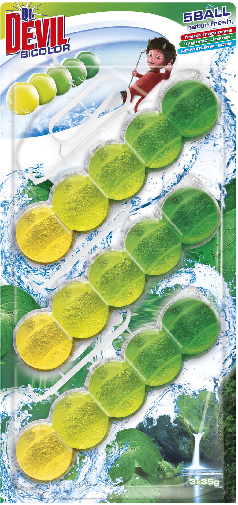 Dr. DEVIL Bicolor 5Ball Natur Fresh 3 × 35 g