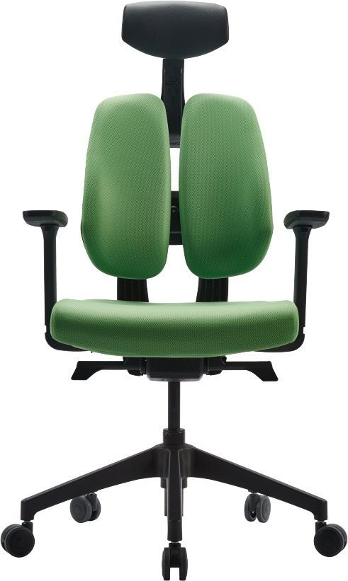 Ergonomická kancelářská židle 3DE DUOrest Butterfly v zelené barvě