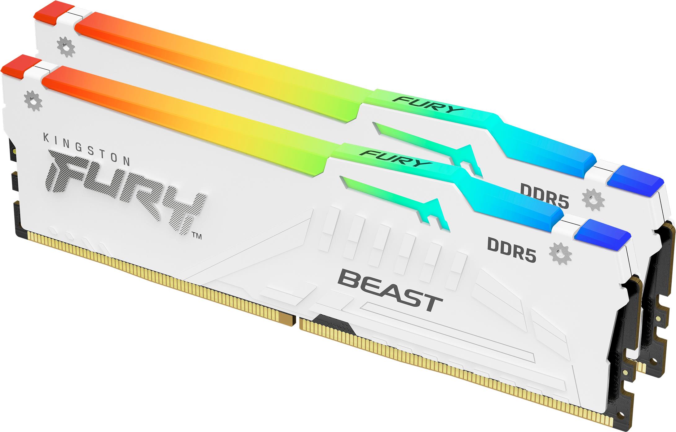 Kingston FURY 32GB KIT DDR5 6000MT/s CL36 Beast White RGB EXPO