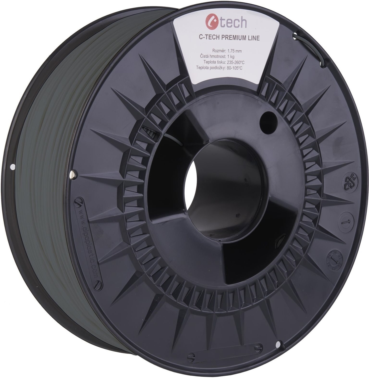 C-TECH filament PREMIUM LINE ABS čedičová šedá RAL7012