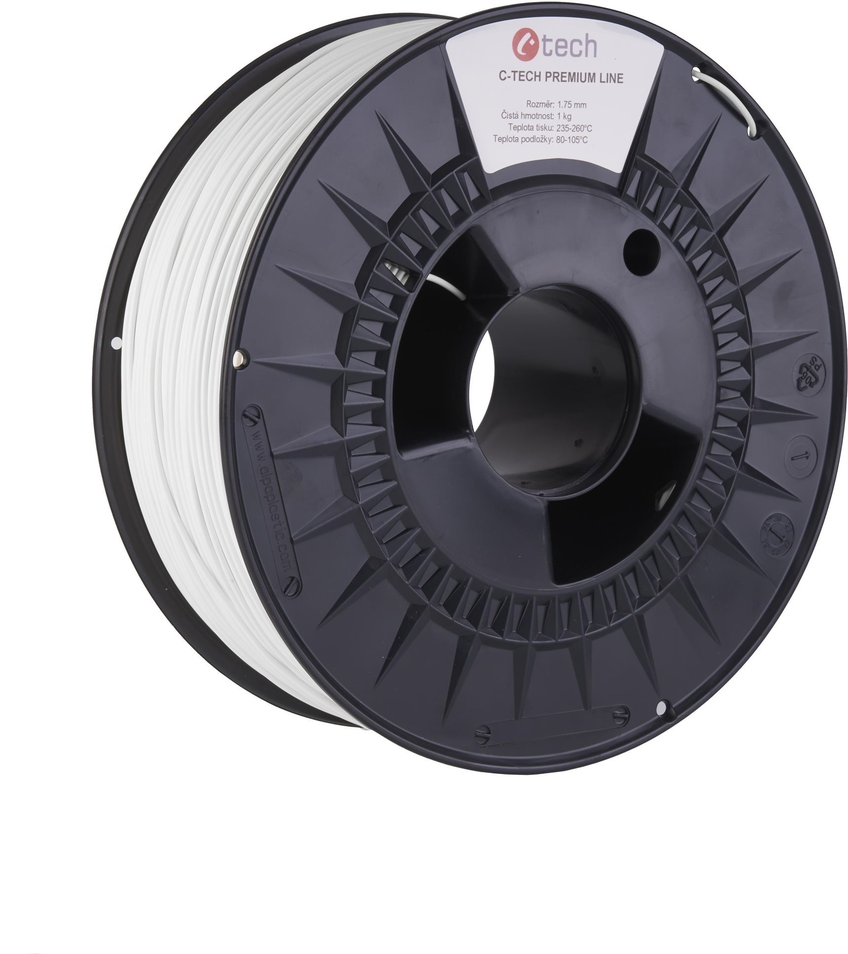 C-TECH filament PREMIUM LINE ABS dopravní bílá RAL9003