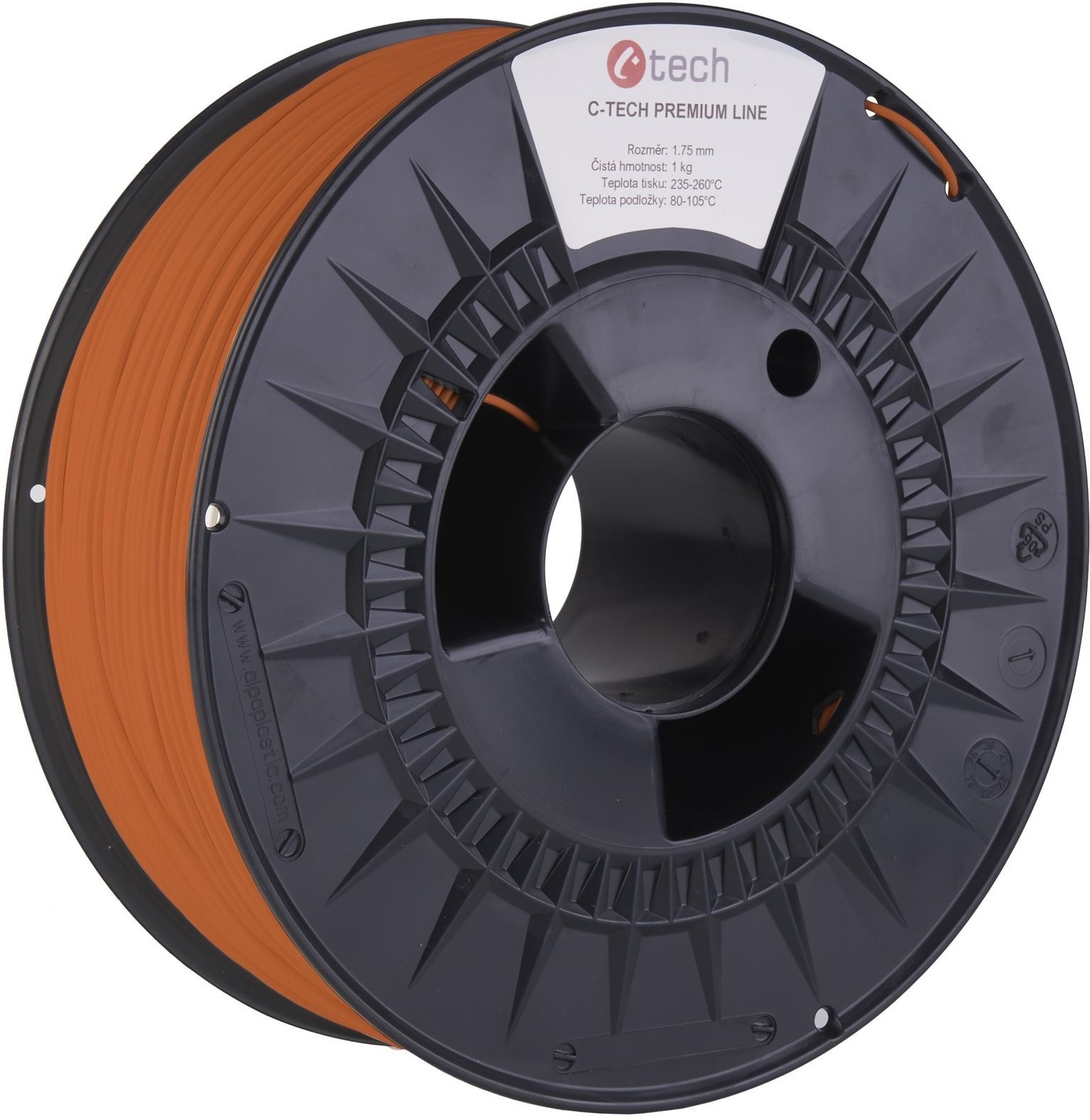 C-TECH filament PREMIUM LINE PETG žlutooranžová RAL2000