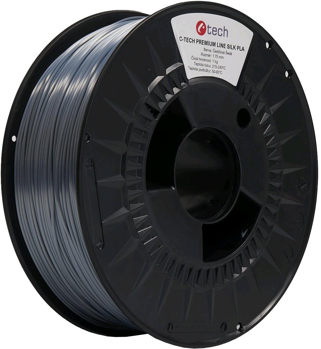 C-TECH filament PREMIUM LINE PLA Silk čedičová šedá RAL7012