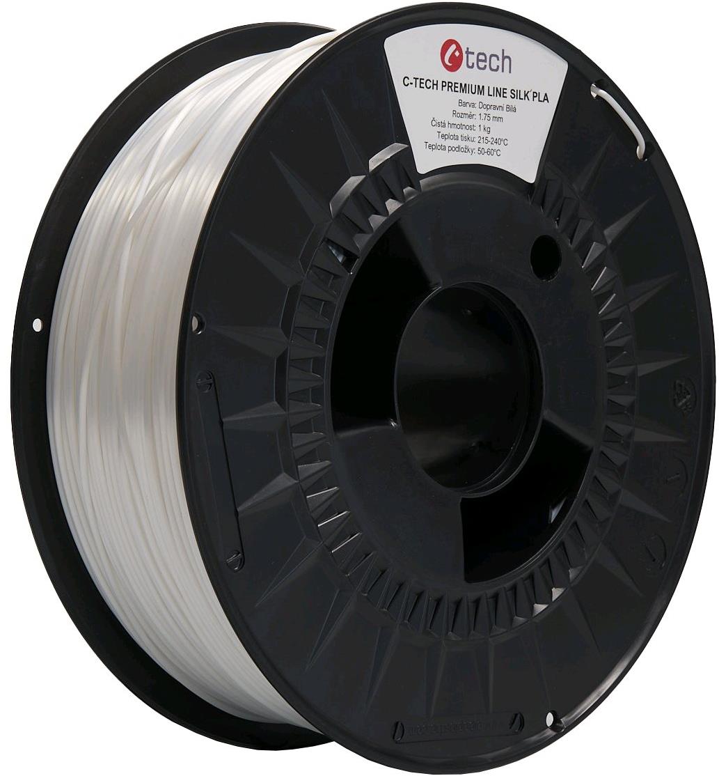 C-TECH filament PREMIUM LINE PLA Silk dopravní bílá RAL9003