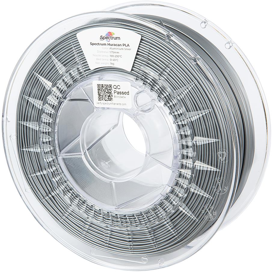 Filament Spectrum Huracan PLA 1.75mm Aluminium Silver 1kg