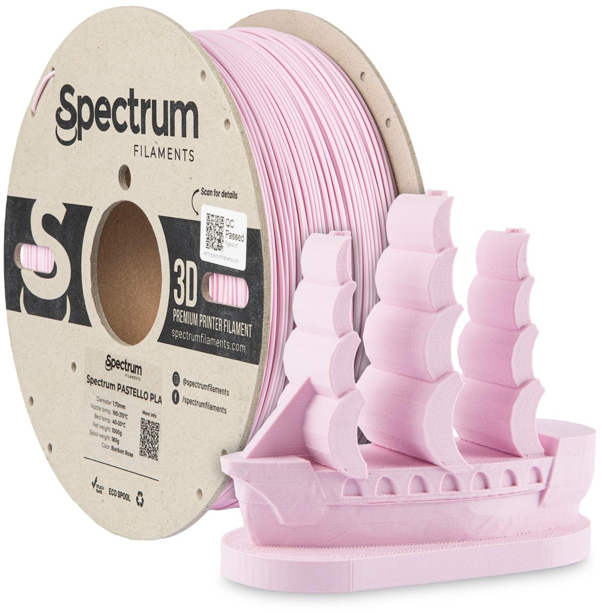 Filament Spectrum Pastello PLA 1.75mm Bonbon Rose 1kg
