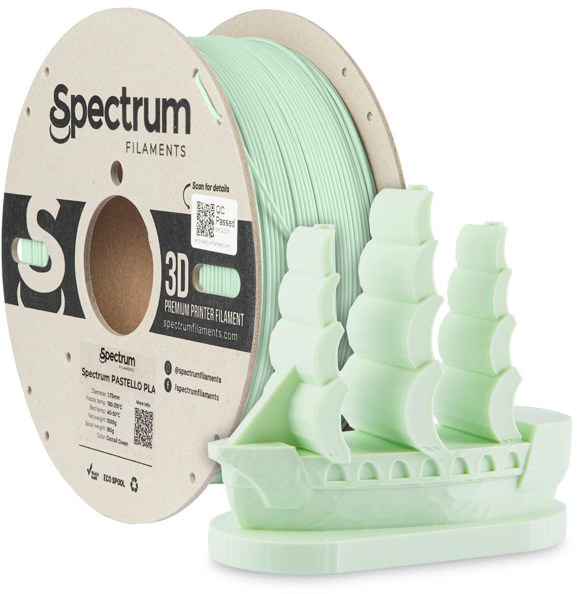 Filament Spectrum Pastello PLA 1.75mm Coctail Green 1kg