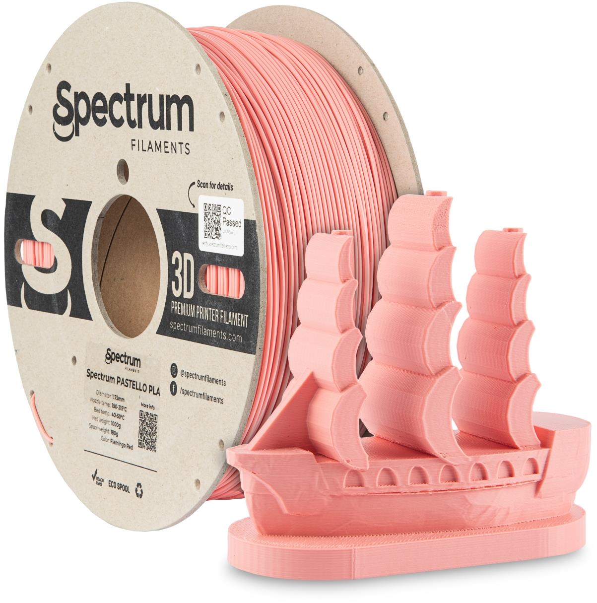 Filament Spectrum Pastello PLA 1.75mm Flamingo Red 1kg