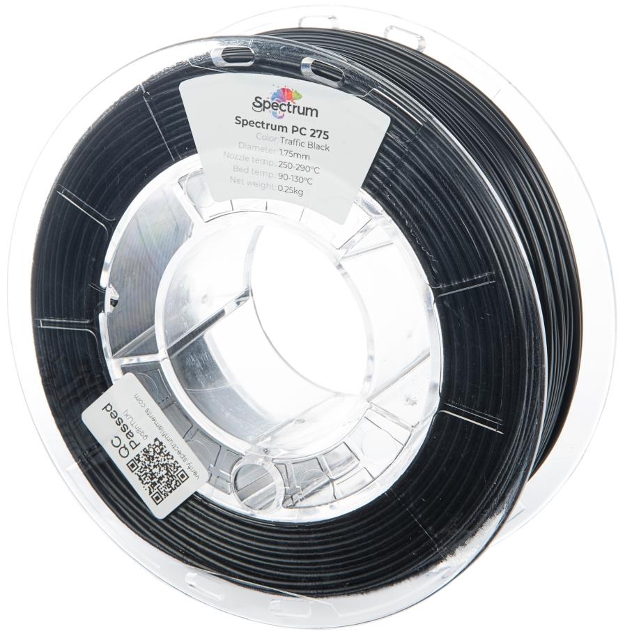 Filament Spectrum PC 275 1.75mm Traffic Black 0.25kg