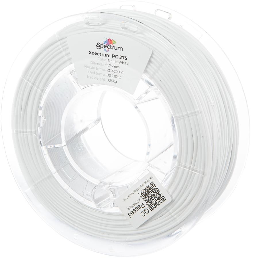 Filament Spectrum PC 275 1.75mm Traffic White 0.25kg
