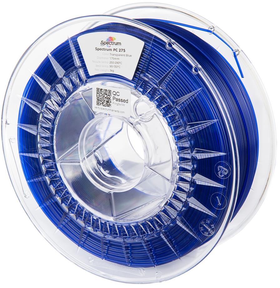 Filament Spectrum PC 275 1.75mm Transparent Blue 1kg
