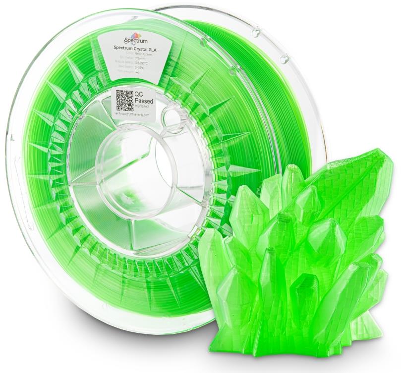 Filament Spectrum PLA Crystal 1.75mm Neon Green 1kg