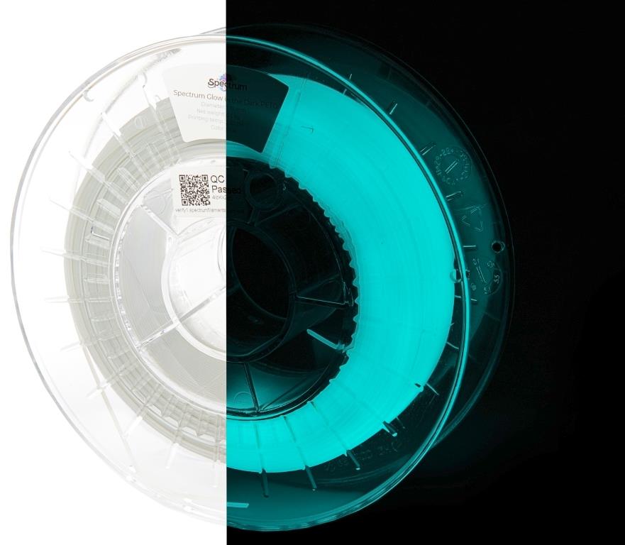 Filament Spectrum PLA Glow in the Dark 1.75mm Blue 0.5kg