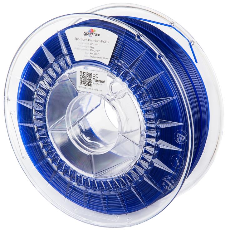Filament Spectrum Premium PCTG 1.75mm Transparent Blue 1kg