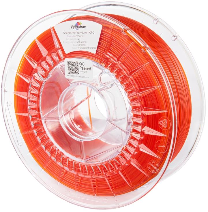 Filament Spectrum Premium PCTG 1.75mm Transparent Orange 1kg