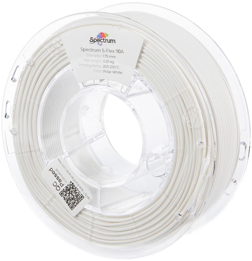 Filament Spectrum S-Flex 90A 1.75mm Polar White 0.25kg