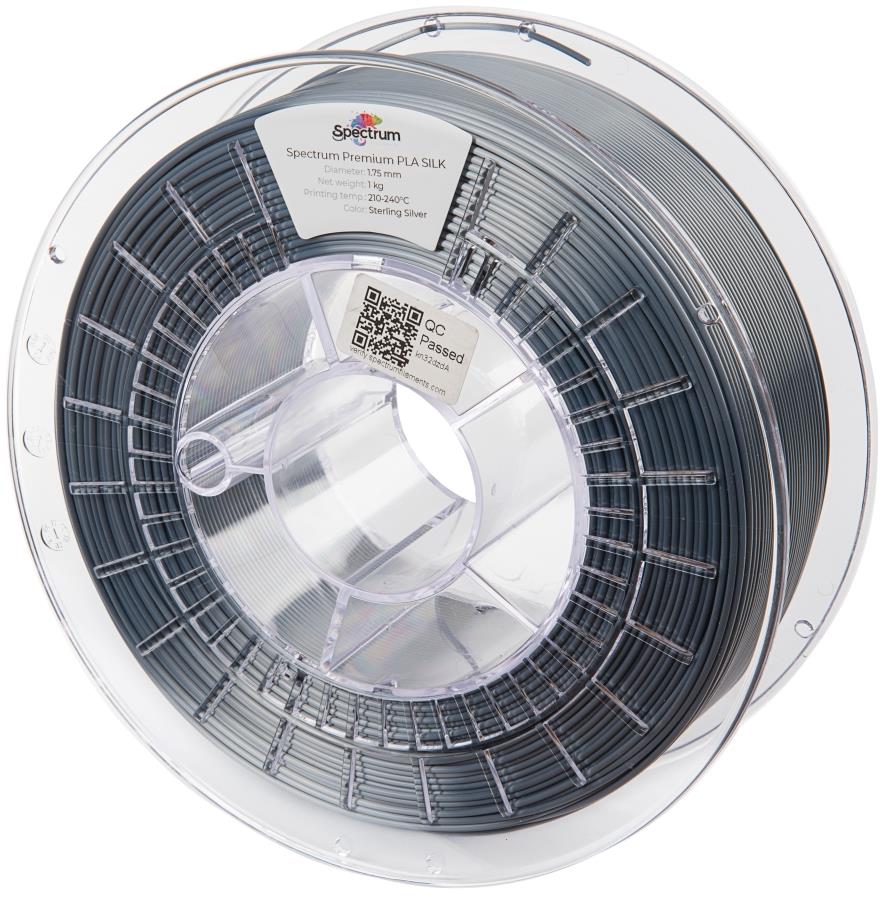 Filament Spectrum Silk PLA 1.75mm Sterling Silver 1kg