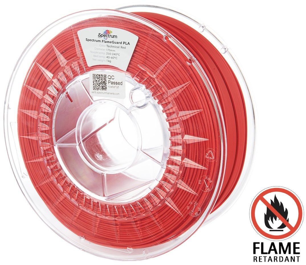 Filament Spectrum FlameGuard PLA 1.75mm Technical Red 1kg