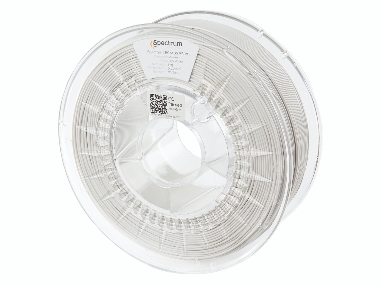 Filament Spectrum PC/ABS FR V0 1.75mm White 1kg