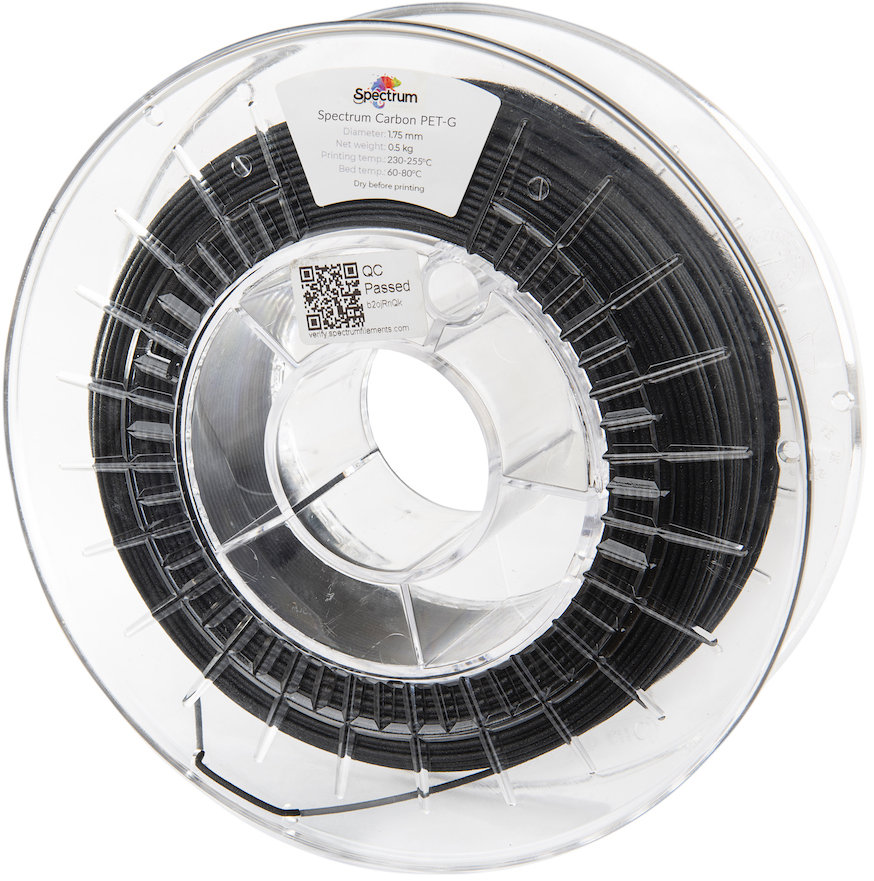 Filament Spectrum PET-G Carbon 1.75mm Black 0,5kg pro 3D tisk