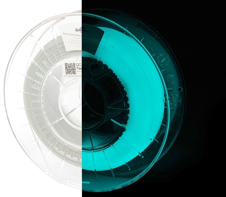 Filament Spectrum PET-G Glow In The Dark 1.75mm Blue 0.5kg