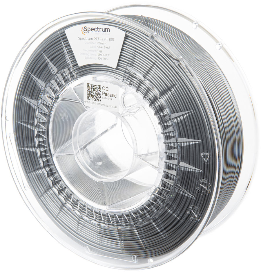 Filament Spectrum PET-G HT100 1.75mm Silver Steel 1kg