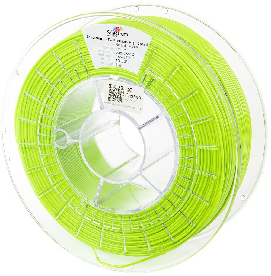 Filament Spectrum PETG Premium High Speed 1.75mm BRIGHT Green 1kg