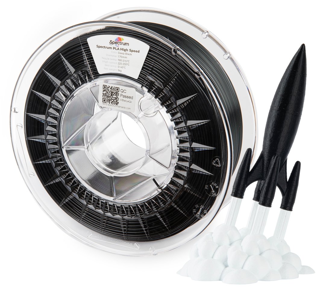 Filament Spectrum PLA High Speed 1.75mm Deep Black 1kg
