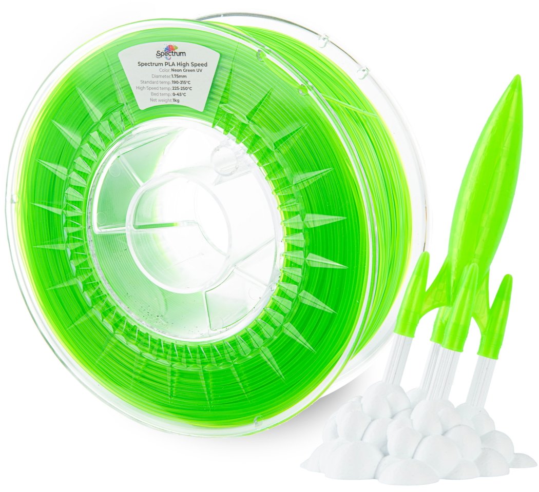 Filament Spectrum PLA High Speed 1.75mm Neon Green 1kg