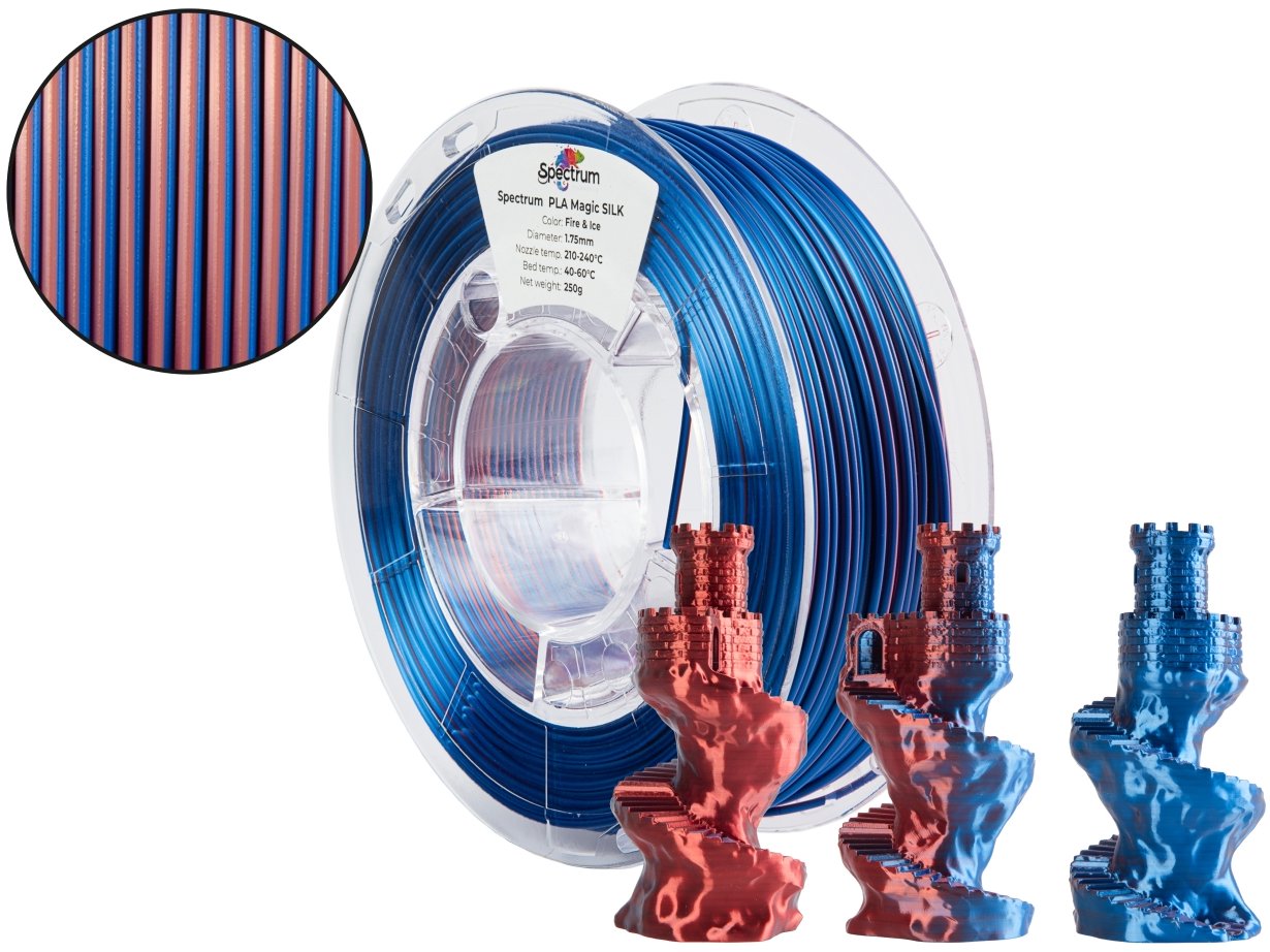 Filament Spectrum PLA Magic SILK 1.75mm Fire & Ice 0.25kg