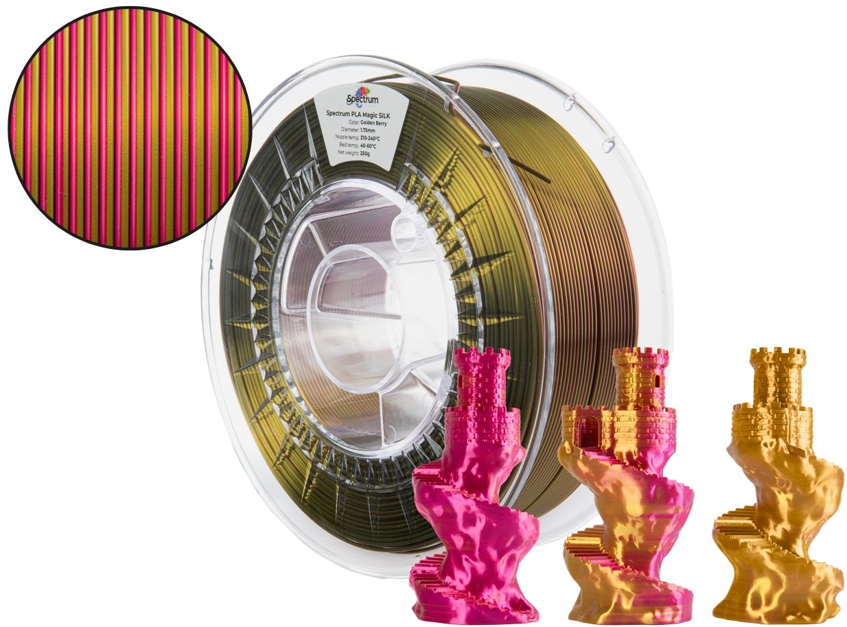 Filament Spectrum PLA Magic SILK 1.75mm Golden Berry 1kg