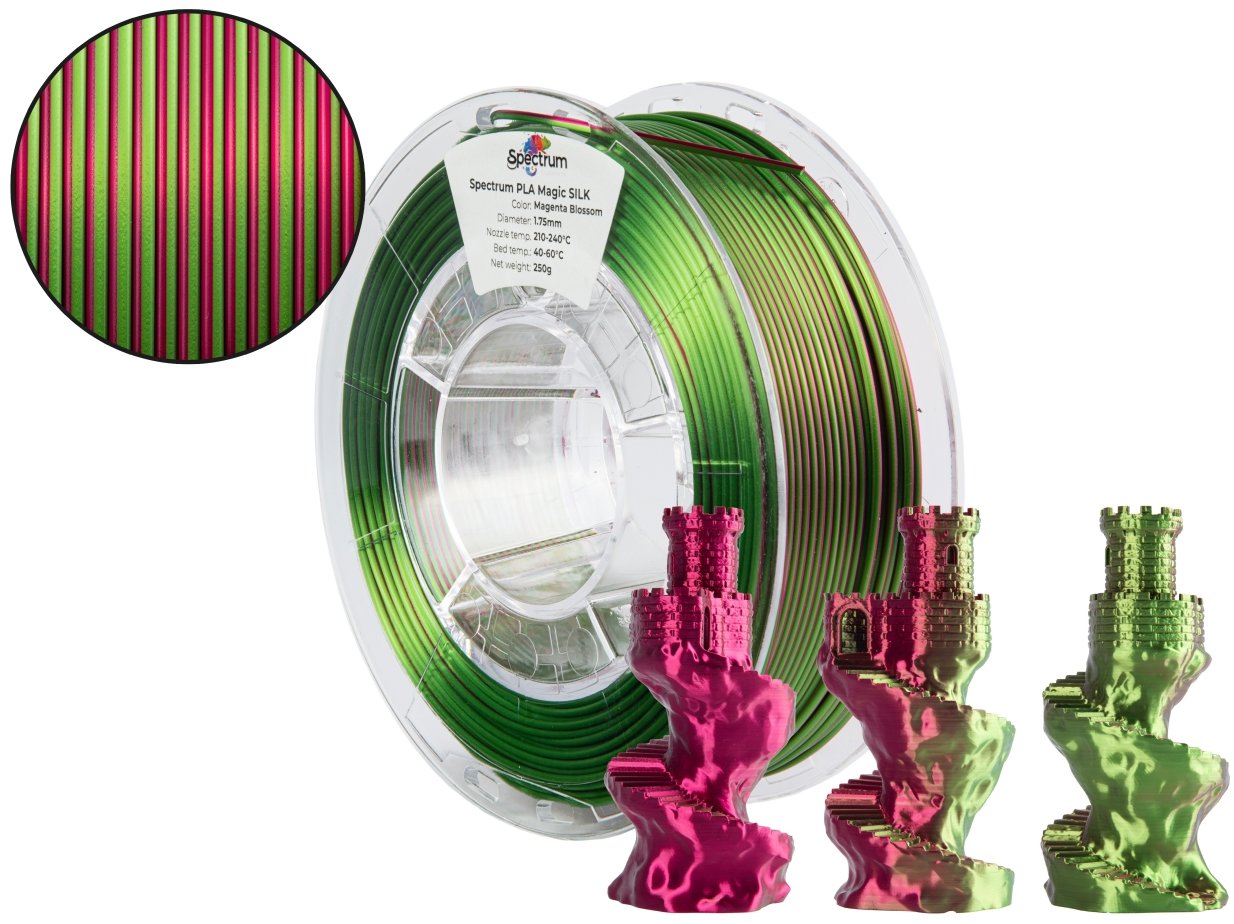 Filament Spectrum PLA Magic SILK 1.75mm Magenta Blossom 0.25kg