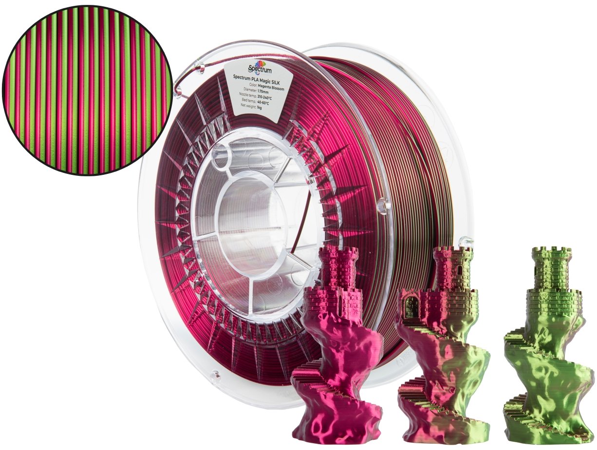 Filament Spectrum PLA Magic SILK 1.75mm Magenta Blossom 1kg