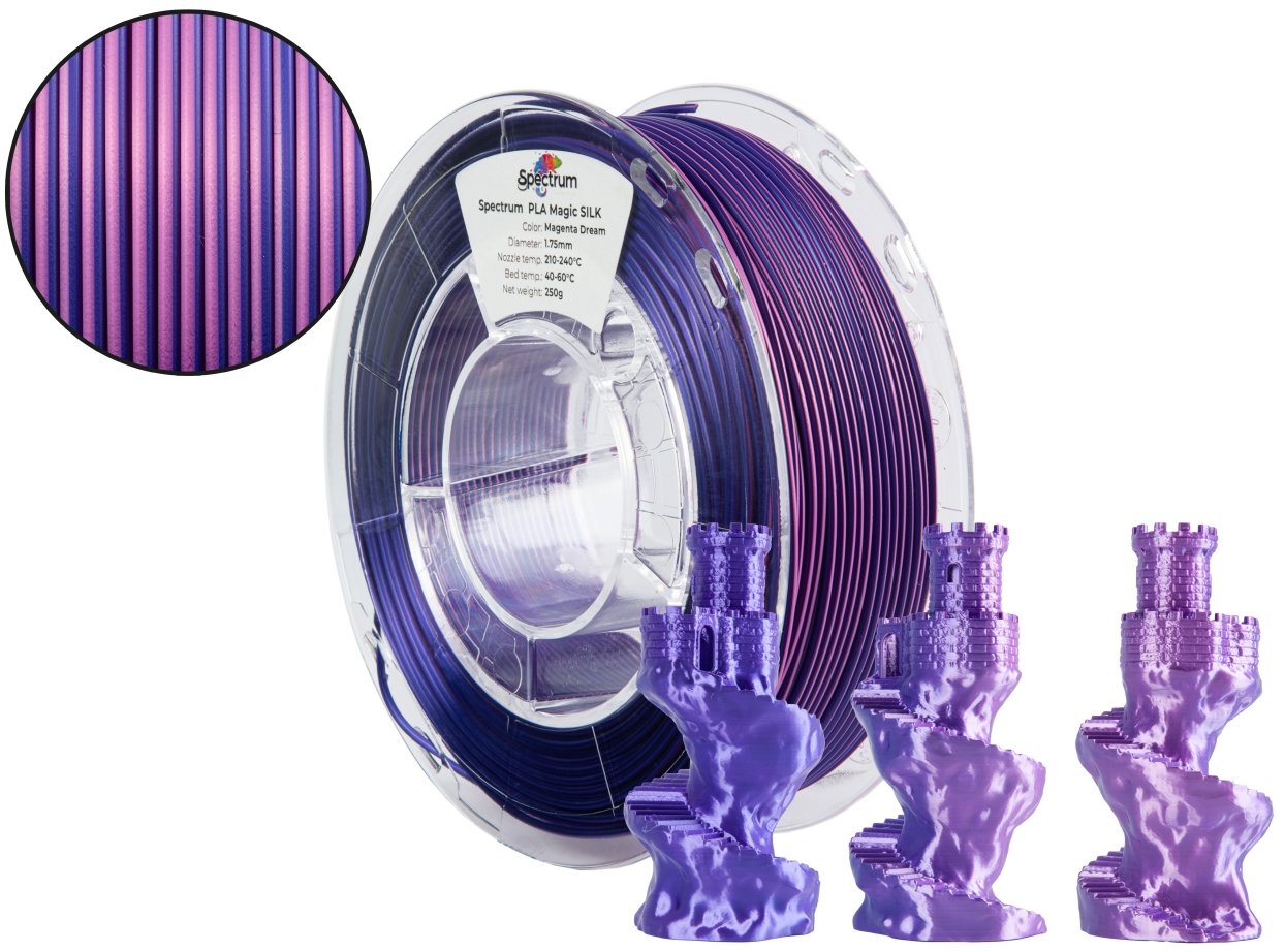 Filament Spectrum PLA Magic SILK 1.75mm Magenta Dream 0.25kg